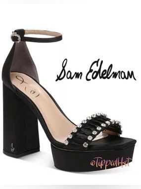 NWOB $188 Sam Edelman Ninette Rhinestone Platform Sandals - 9.5